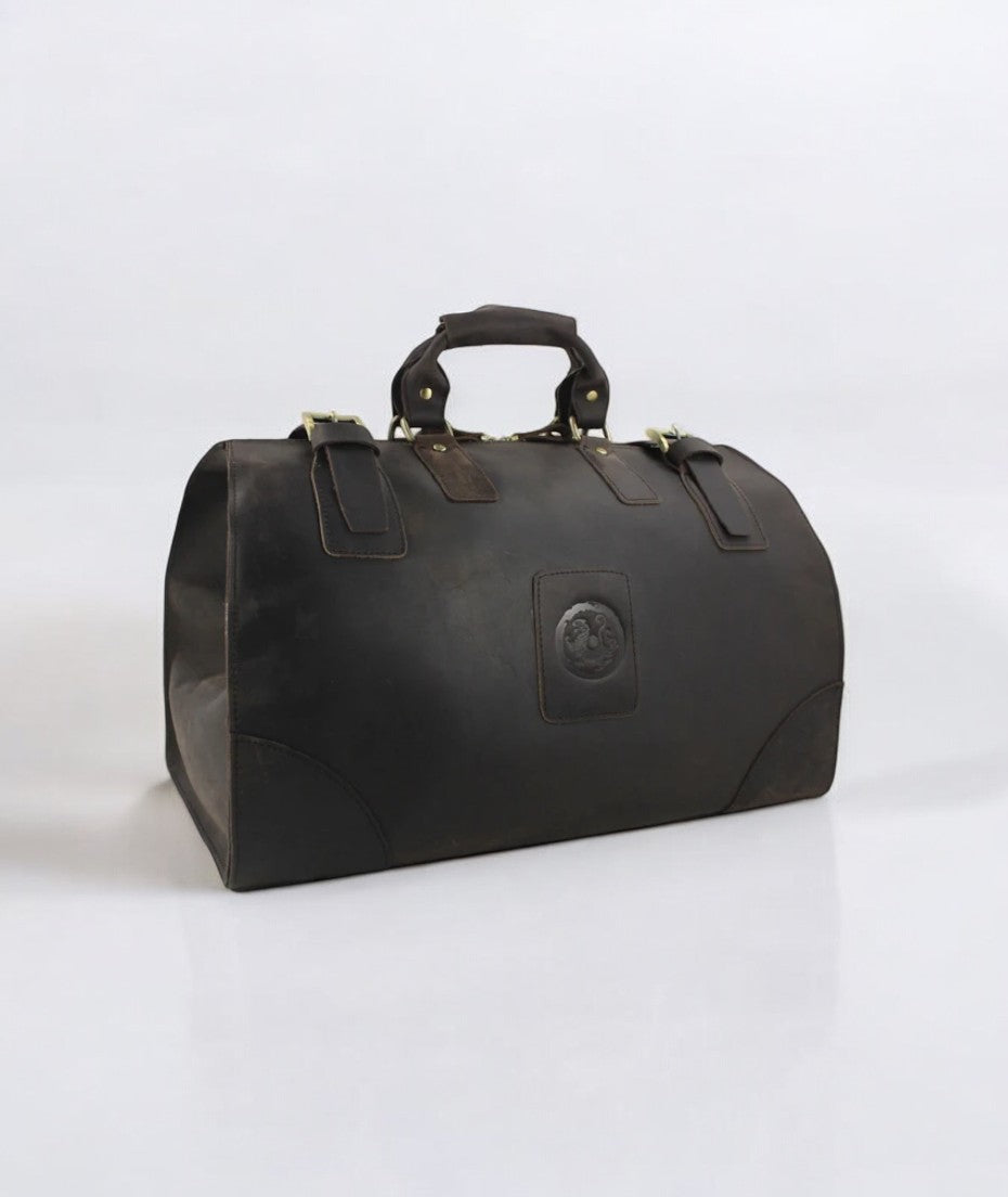 Nomad Classic Duffle II - Bolsa de Viagem em Couro Autêntico Vintage