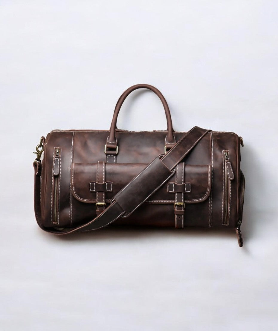 Nomade Leather Duffle I - Bolsa de Viagem Vintage em Couro legítimo