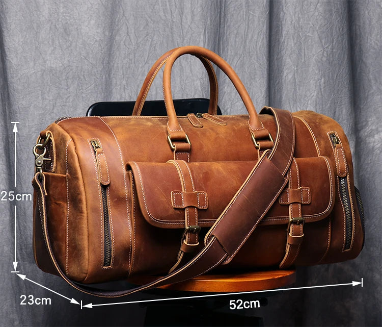 Nomade Leather Duffle I - Bolsa de Viagem Vintage em Couro legítimo