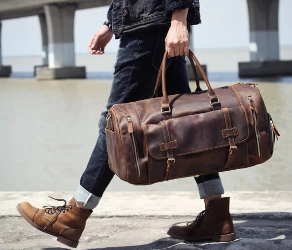 Nomade Leather Duffle I - Bolsa de Viagem Vintage em Couro legítimo