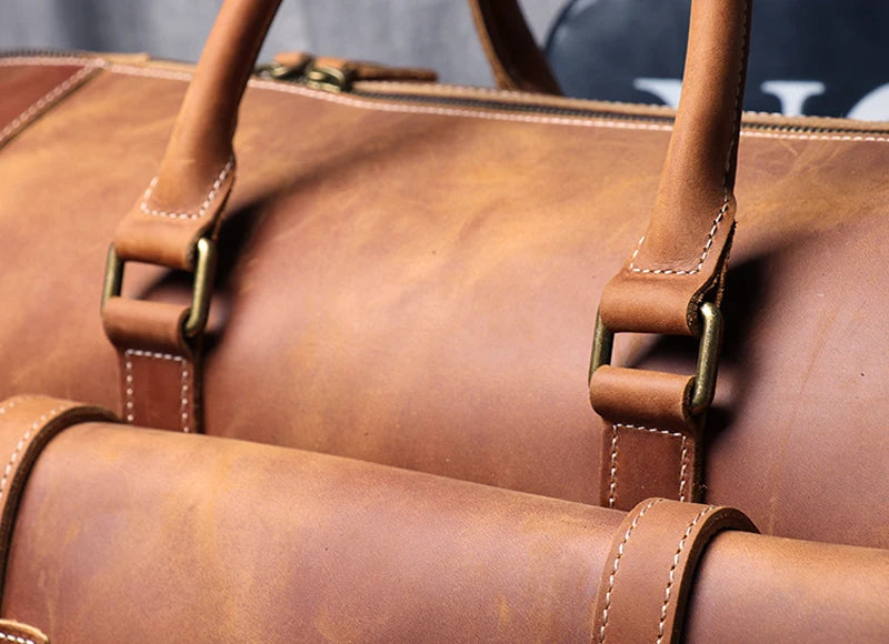 Nomade Leather Duffle I - Bolsa de Viagem Vintage em Couro legítimo