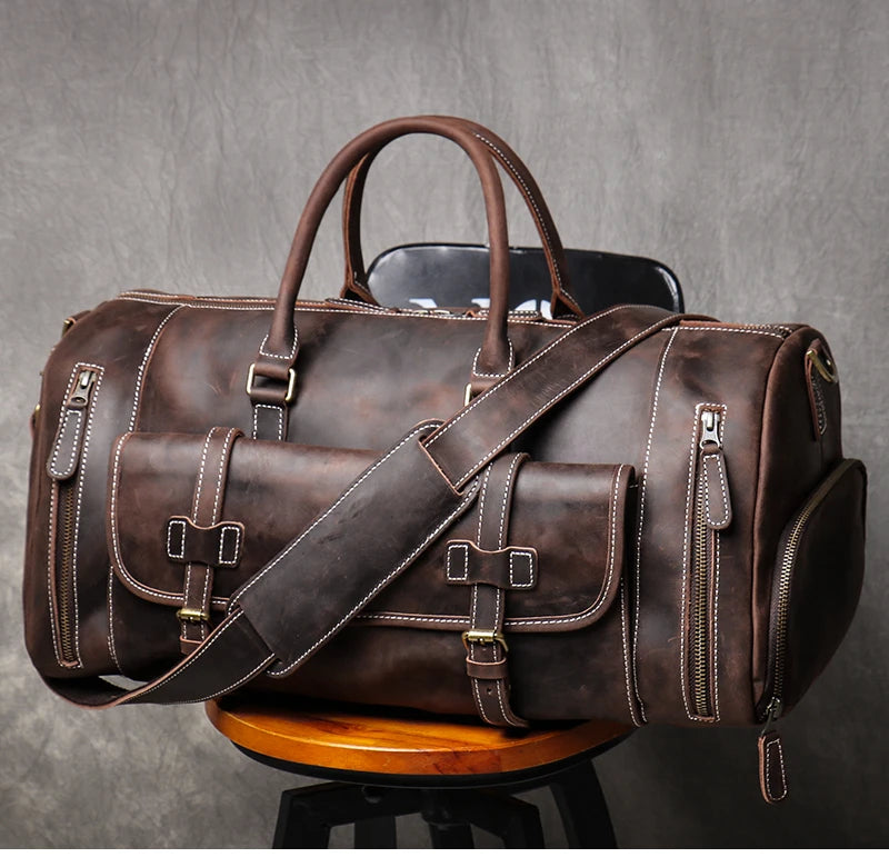 Nomade Leather Duffle I - Bolsa de Viagem Vintage em Couro legítimo