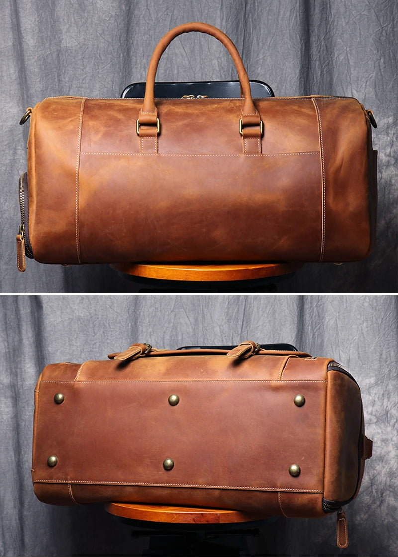 Nomade Leather Duffle I - Bolsa de Viagem Vintage em Couro legítimo