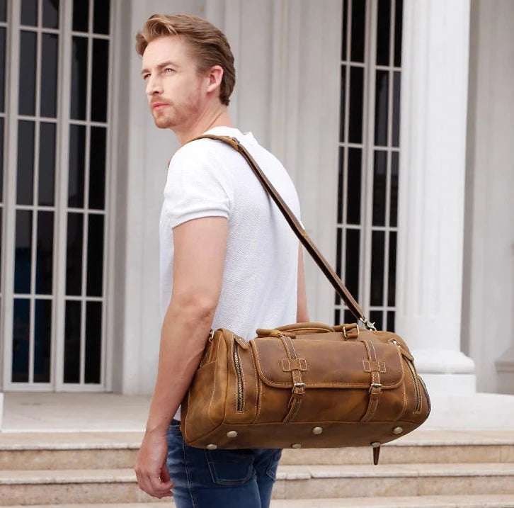 Nomade Leather Duffle I - Bolsa de Viagem Vintage em Couro legítimo