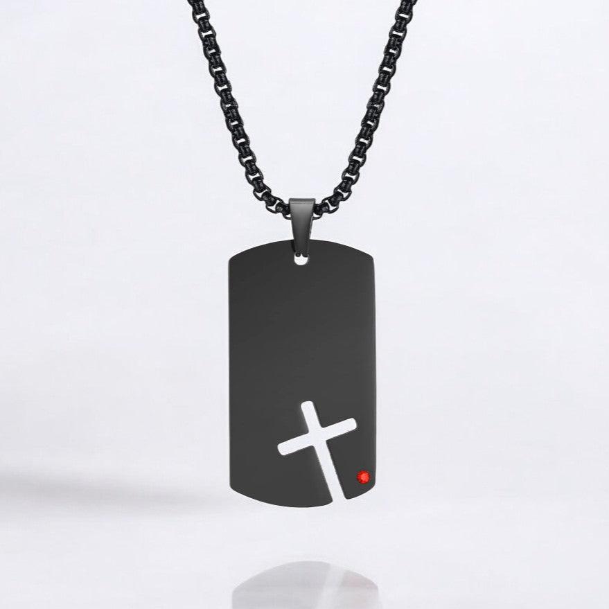 Colar Dog Tag em Aço Inoxidável – VNOX - Dom Athos