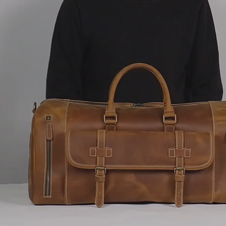 Nomade Leather Duffle I - Bolsa de Viagem Vintage em Couro legítimo